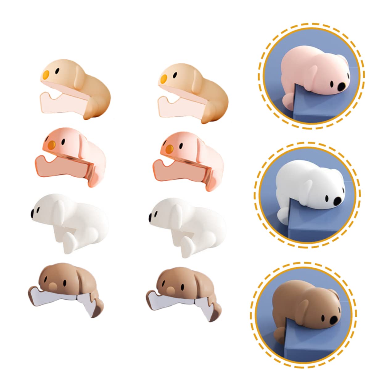 TOYANDONA Lot De 4 d'angle De Table en Silicone pour Bébé Décoratives en Forme De Chiot Anti-Collision 8 Pièces X 4