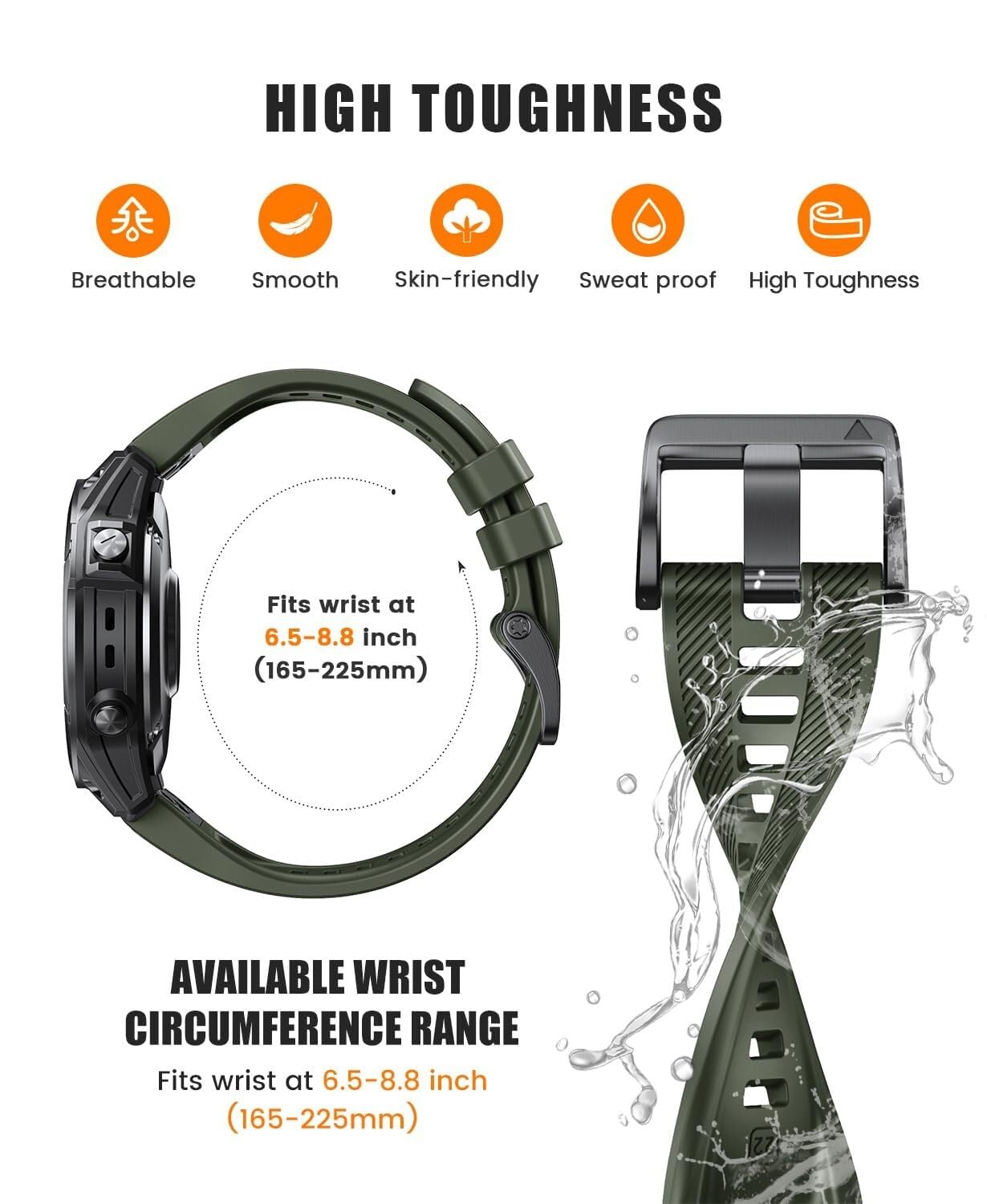 Pasek do zegarka Fenix 8 o szerokości 22 mm, miękki silikonowy pasek do zegarka Fenix 5 Plus, Fenix 6, Fenix 6 Pro, Fenix 7, exip, Forerunner 935, 945, Approach S60, Quatix 5