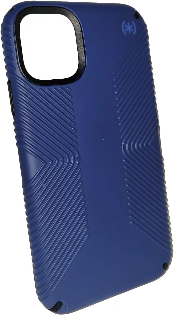 Speck iPhone 11 Case - Drop Protection, Shock-Absorbent - Heavy Duty Slim Design with Added Grip & Soft Touch Coating - Coastal Blue, Black, Storm Blue Presido2