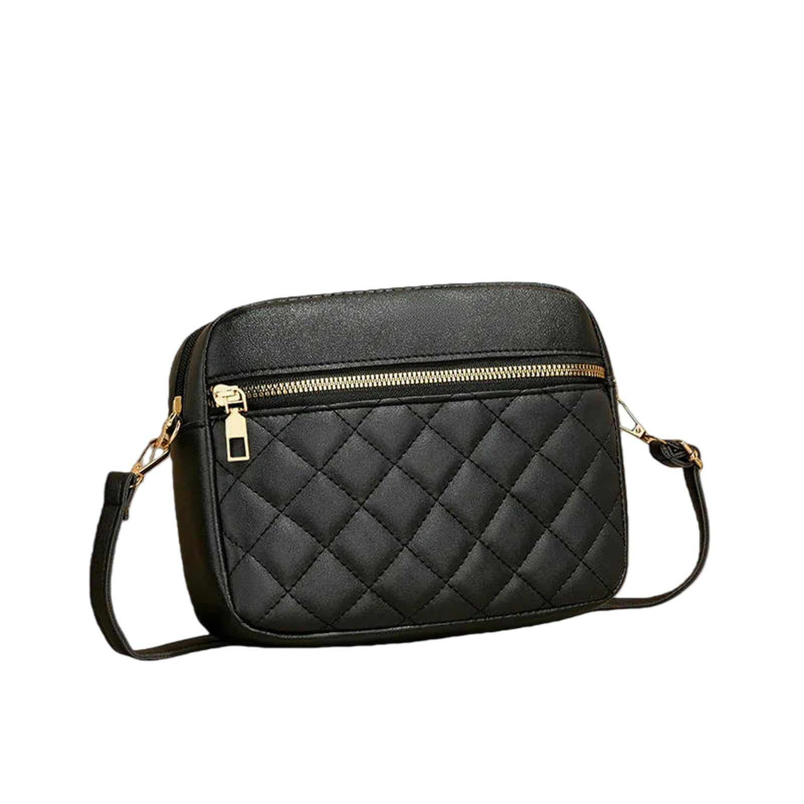 Sac à bandoulière main d'été femme petit carré noir polyvalent