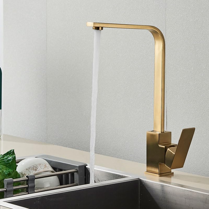 Mélangeur de cuisine en or brossé avec cartouche haute durabilité