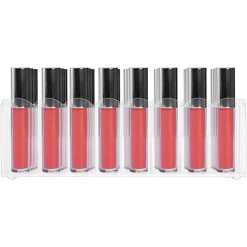 Miniatura 3 de Hedume Paquete de 2 organizadores de brillo de labios, brillo de labios acrílico de 24 espacios y soporte para maquillaje, vitrina de brillo de