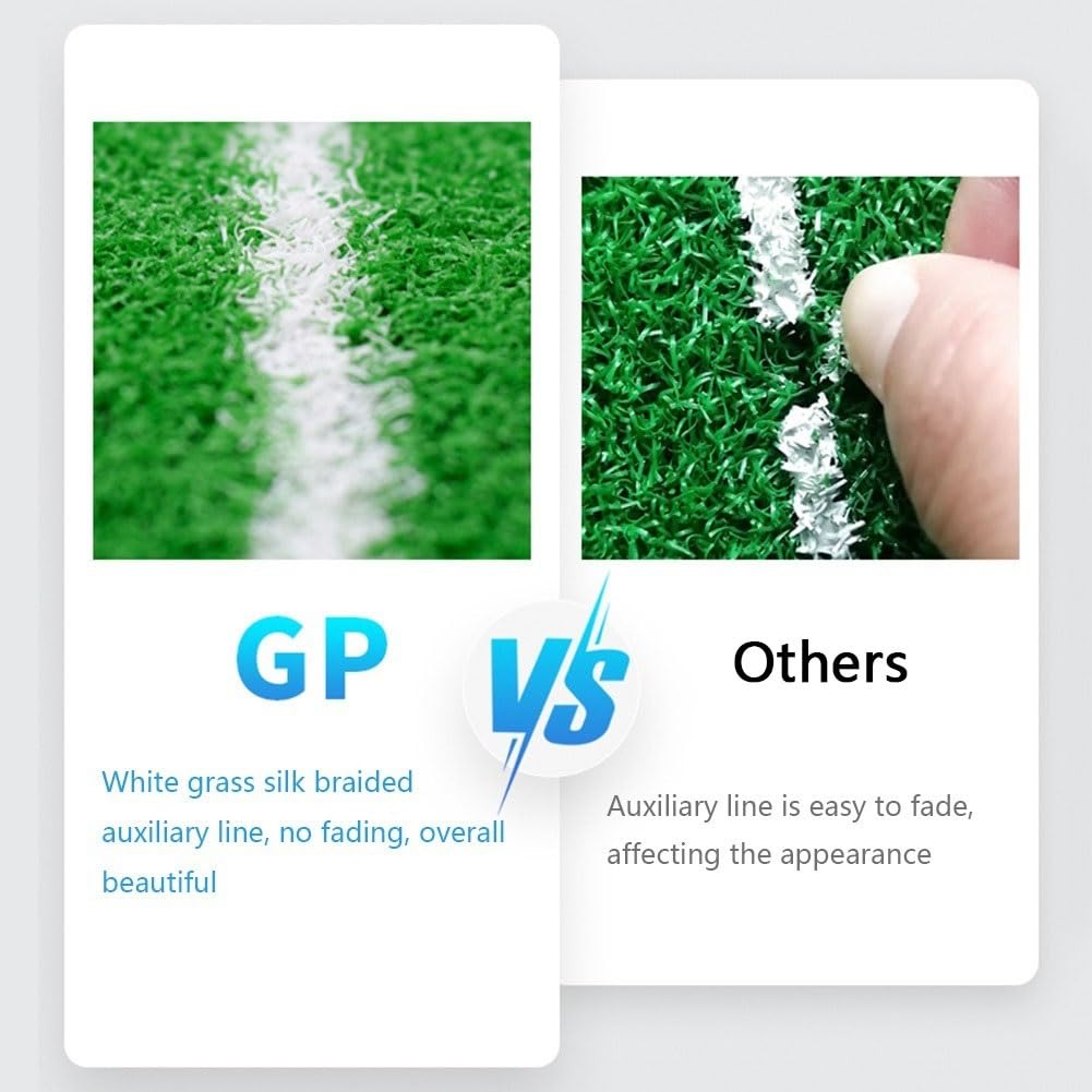Tapete de entrenamiento de golf, tapete de práctica de césped de golf en casa para interiores y exteriores, ayuda de entrenamiento de golf con camisetas de goma