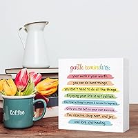 Vista 5 de Letrero inspirador con texto en inglés «Gentle Reminders You Can Do Hard Things» («You Can Do Hard Things» («You Can Do Hard Things»)