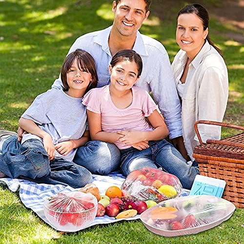 Disposable Fresh Keeping Bags - Elastic Food Storage Covers 100 Pcs - Fresh Keeping Caps Kitchen Wrap Seal Caps Mix Color