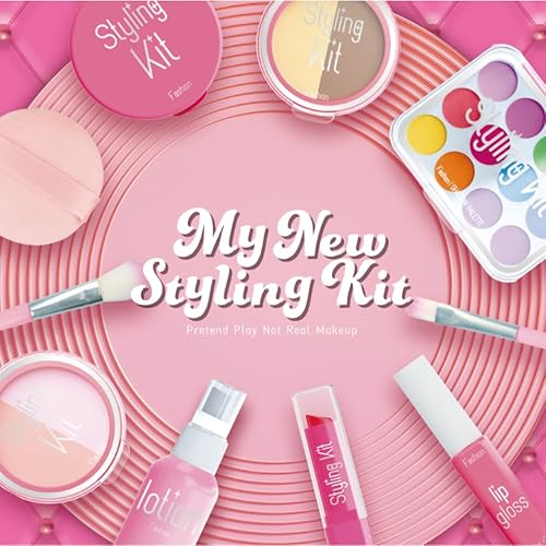 Miniatura 8 de Juguete de maquillaje para niños para niñas, kit de maquillaje de simulación para niños pequeños, juguete de maquillaje para niñas de 3, 4, 5, 6, 7,