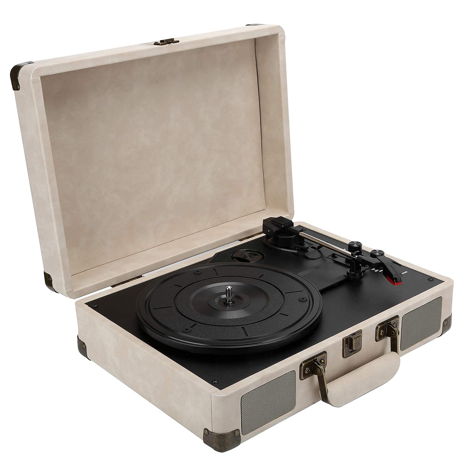 Giradischi in Vinile, Giradischi Portatile Vintage con Bluetooth, 33/45/78 Giri/min, 100/u2011, Supporto per Dischi in Vinile da 7/10/12 Pollici. Ciao