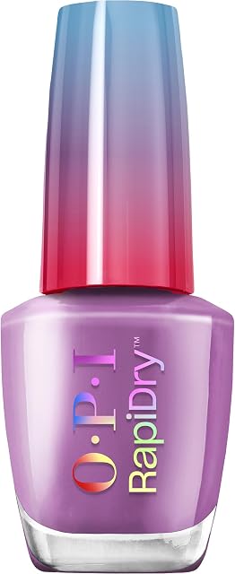 OPI RapiDry Nail rapide à sec Couleurs polonaises.Opaque, Crème, Shades de shimmer avec base de protection claire & Tige de brillance enrobée de vegan, dégourdissement et séchage rapide en 60 Deuxièmes