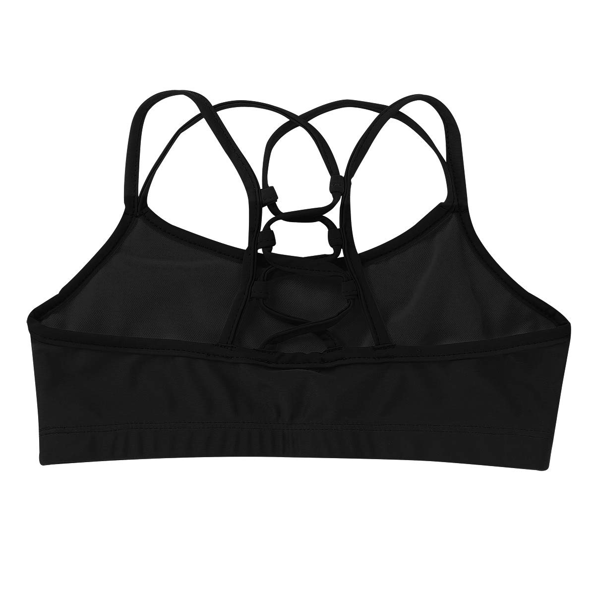 TiaoBug Tank Top de Tirantes Deporte para Niñas de Danza Gimnasia Running Sujetador Deportivo Elástico Básico para Niñas Infántil de Actuación