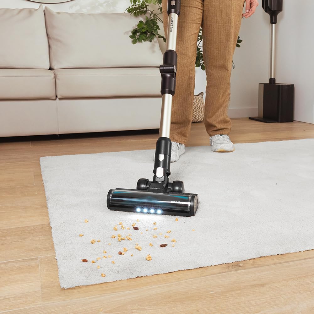 Cecotec Odkurzacz bezprzewodowy Conga Rockstar 5500 Hurricane Station Flex. Bezprzewodowy odkurzacz samoczynnie opróżniająca się podstawa, moc 220 AW, 700 W, żywotność baterii 90 cali, technologia