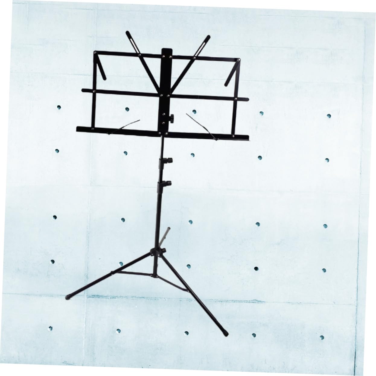 Leggio Musicale Pieghevole in Metallo Regolabile per Spartiti Supporto Robusto con Piedini Antiscivolo Leggero e Facile da Trasportare per Chitarra e Violino Nero