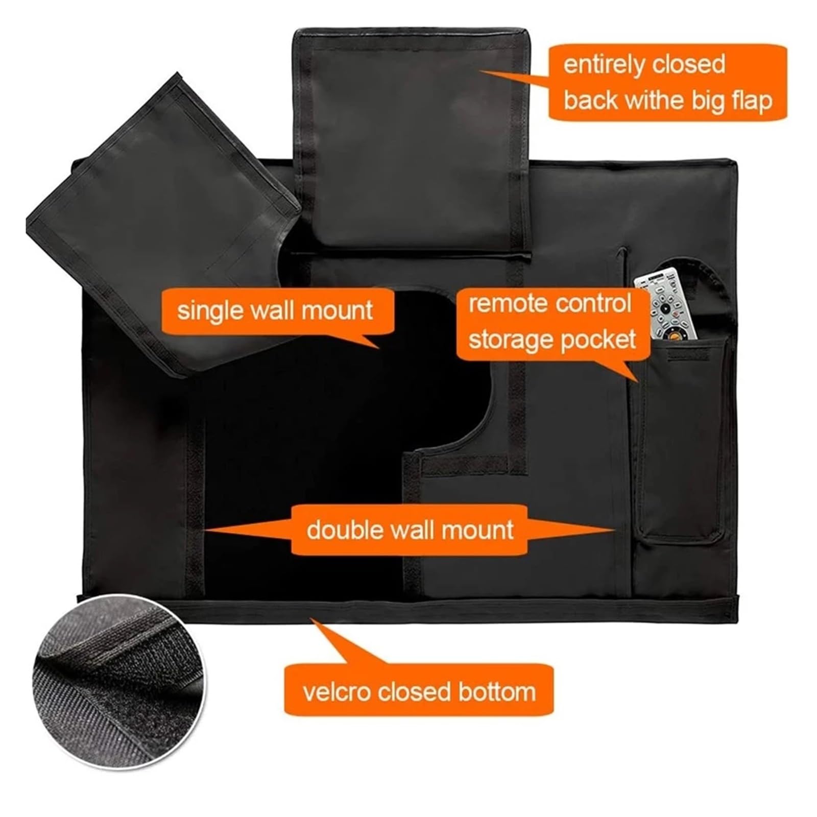 Copertina TV Copertura TV for esterni da 22'' a 70'' pollici. Il materiale resistente alle intemperie e alla polvere protegge la tua(60x65inch)