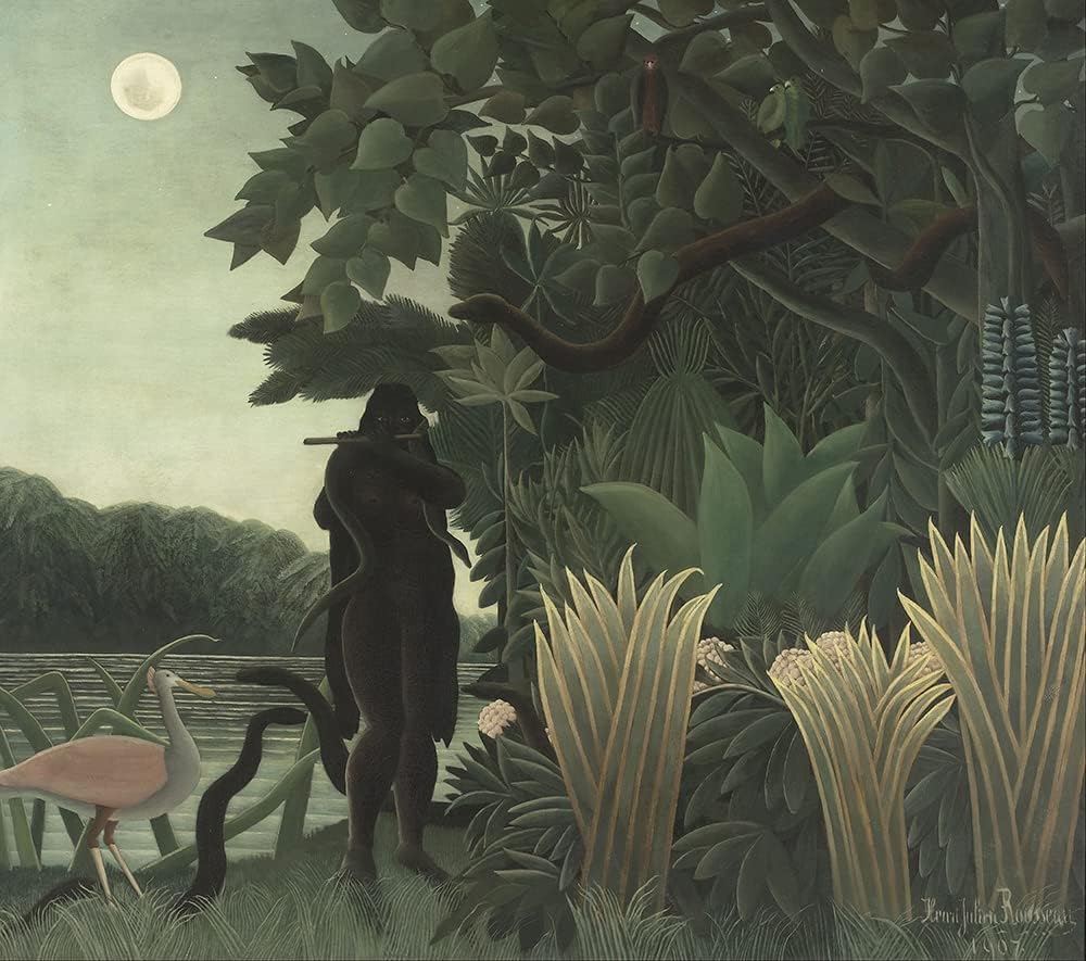 ArtDirect The Snake Charmer (1907) 41x36 UnFramed Museum Art Print Poster Ready for Framing by Henri Rousseau (French, 1844-1910)