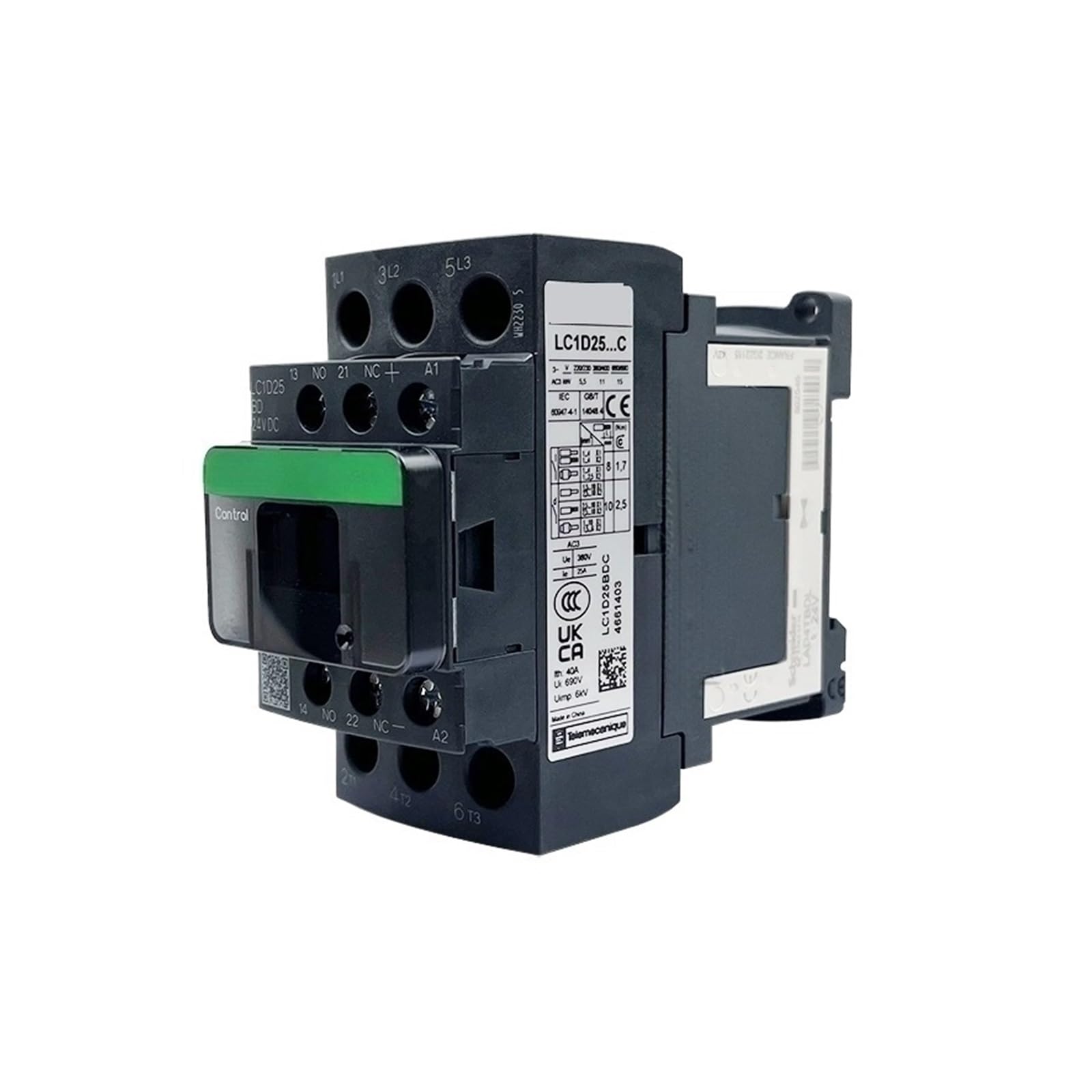 Bobine de contacteur CC 24V LC1-D25BDC 25A pour circuits électriques
