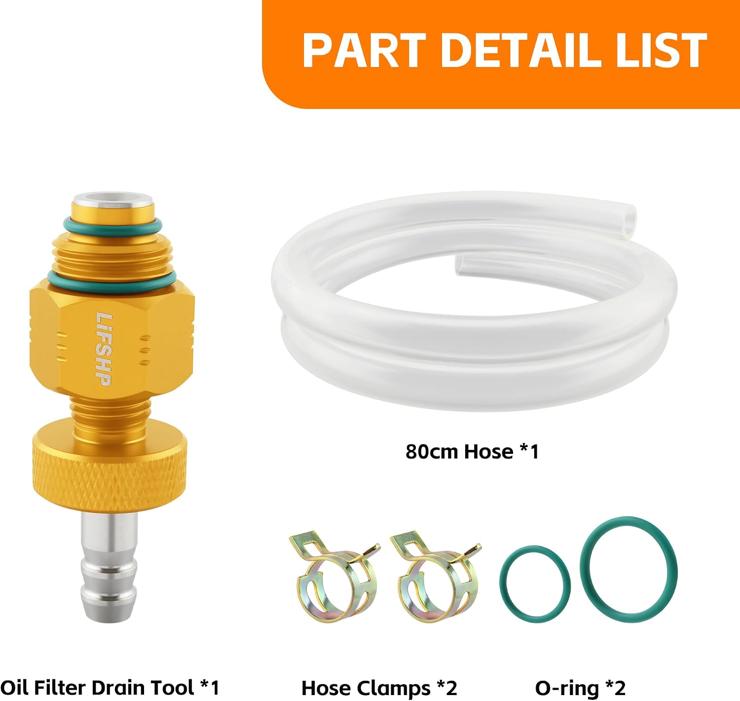 Oil Filter Drain Tool Upgraded Large Hole and Thickened Hose for Toyota, Lexus, Scion 2.0L - 5.7L Vehicles with Cartridge Style Filter System-Gold
