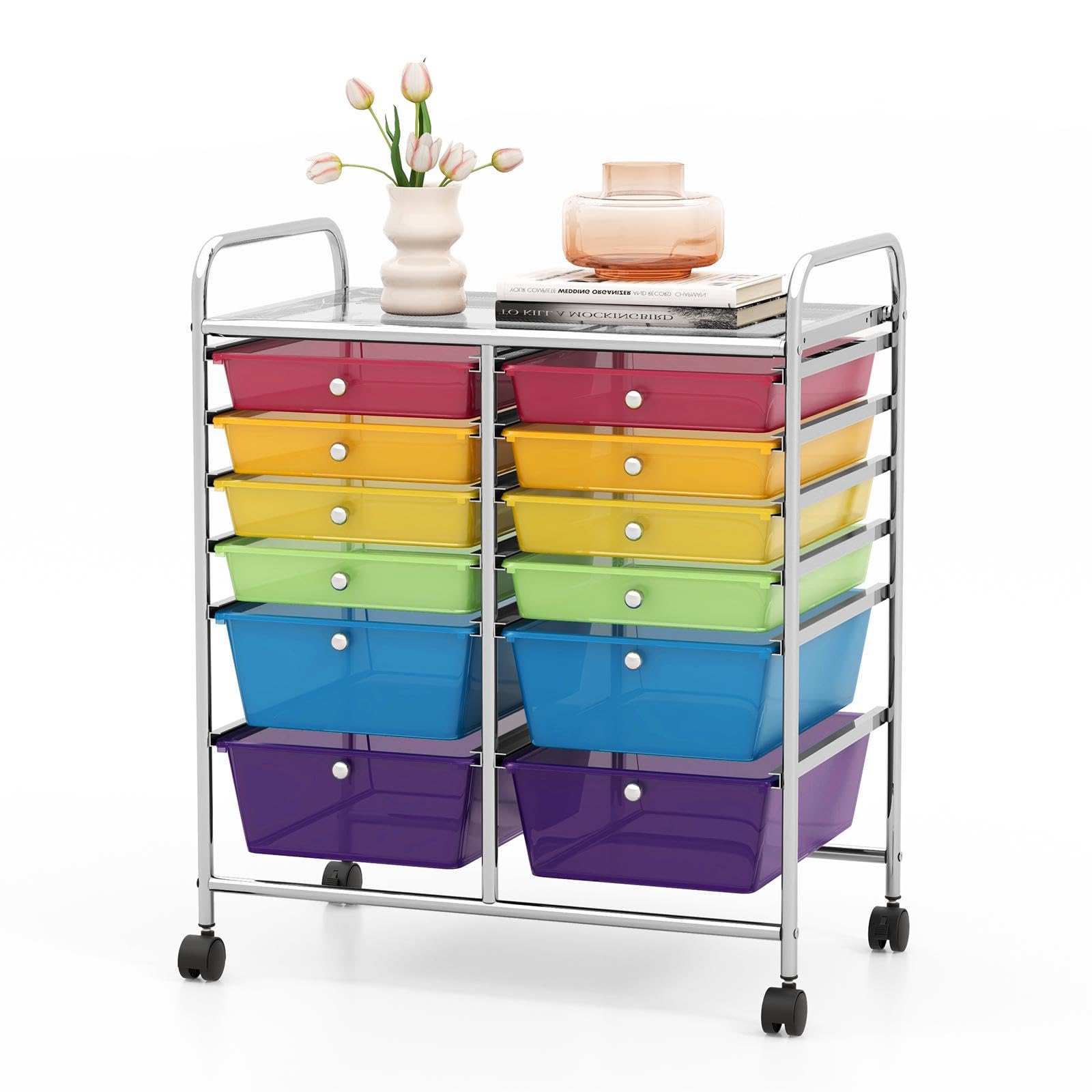 Amazon.com: 12 Drawers Rolling Storage Cart, Multipurpose Storage