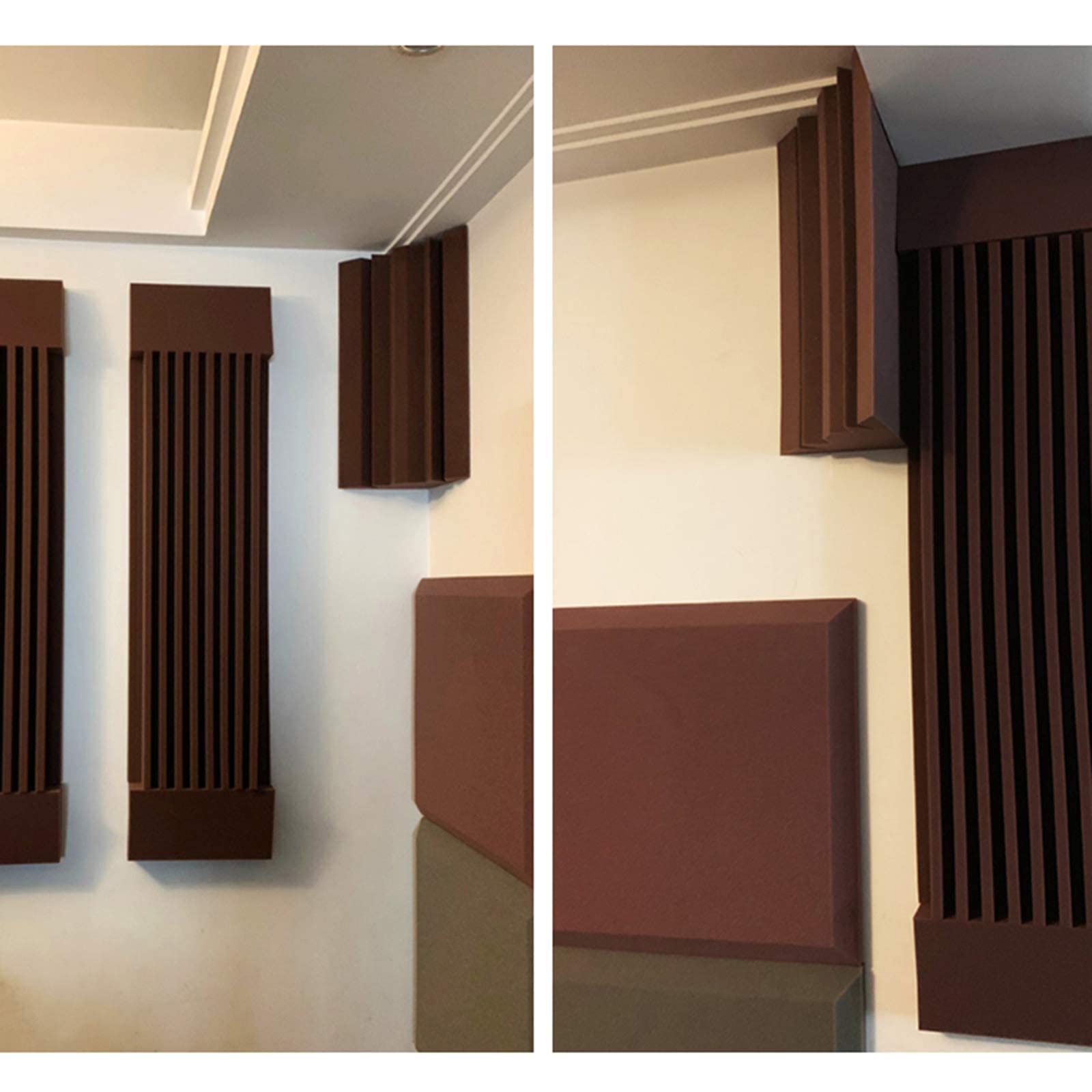 Sufit dźwiękochłonny Bawełna, Płytka z pianki akustycznej Studio domowe Akcesoria do obróbki dźwięku Pokój perkusyjny Panele akustyczne do pokoju fortepianowego (fioletowy) (fiolet