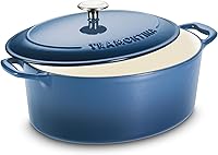 Vista 14 de Tramontina Bestow Sartén Braseadora de Hierro Fundido Esmaltado con Tapa, 4 cuartos, Humo con Perilla Dorada