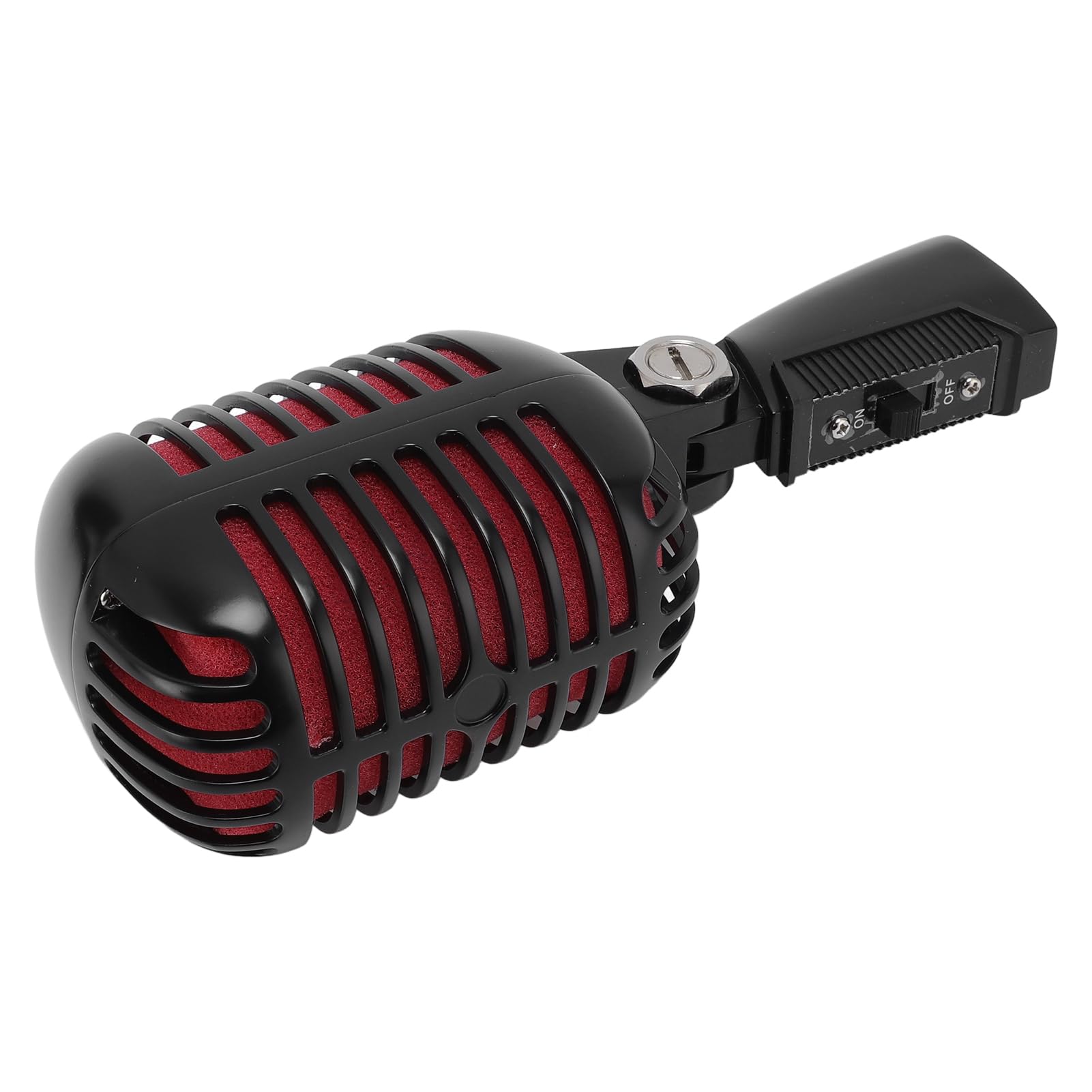 Dioche Micrófono Dinámico Micrófono Dinámico Cardioide - Ajustable con ángulo de Captación Cardioide Retro para Presentaciones en el Escenario - KTV - Gris Plomizo - Diseño Duradero (Black)