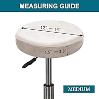 Vista 4 de Turquoize Paquete de 2 Fundas para Taburetes de Bar Fundas Redondas para Taburetes con Bandas Elásticas Fundas de Asiento de Taburete de Bar Funda