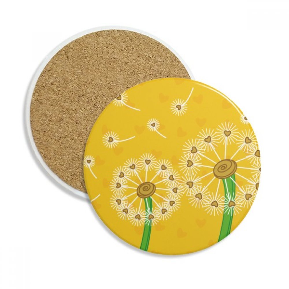 Caboteur en céramique pissenlit | Cadeau multicolore fleur jaune pour la maison 2Pcs