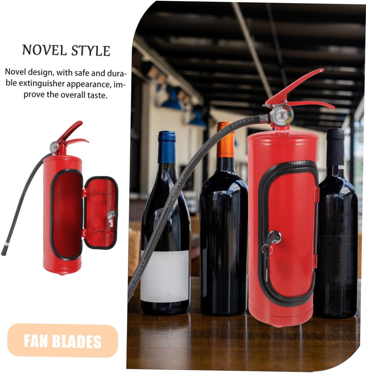 1piece Fire Extinguisher Wine Box Unique Metal Storage Container for Whiskey Wine Stylish for Birthdays and Celebrations Compact Design for Easy Carrying