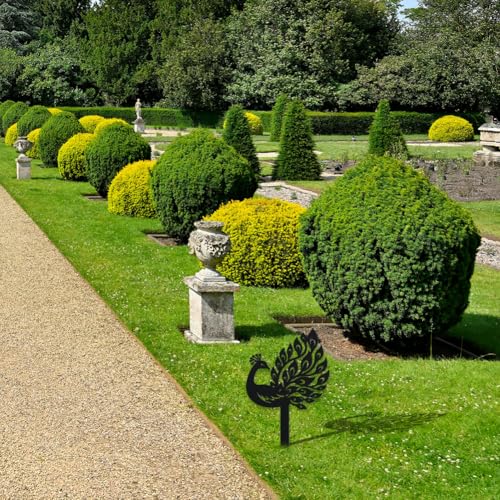 Statues en métal résistant aux intempéries paon pour déco de cour - 4