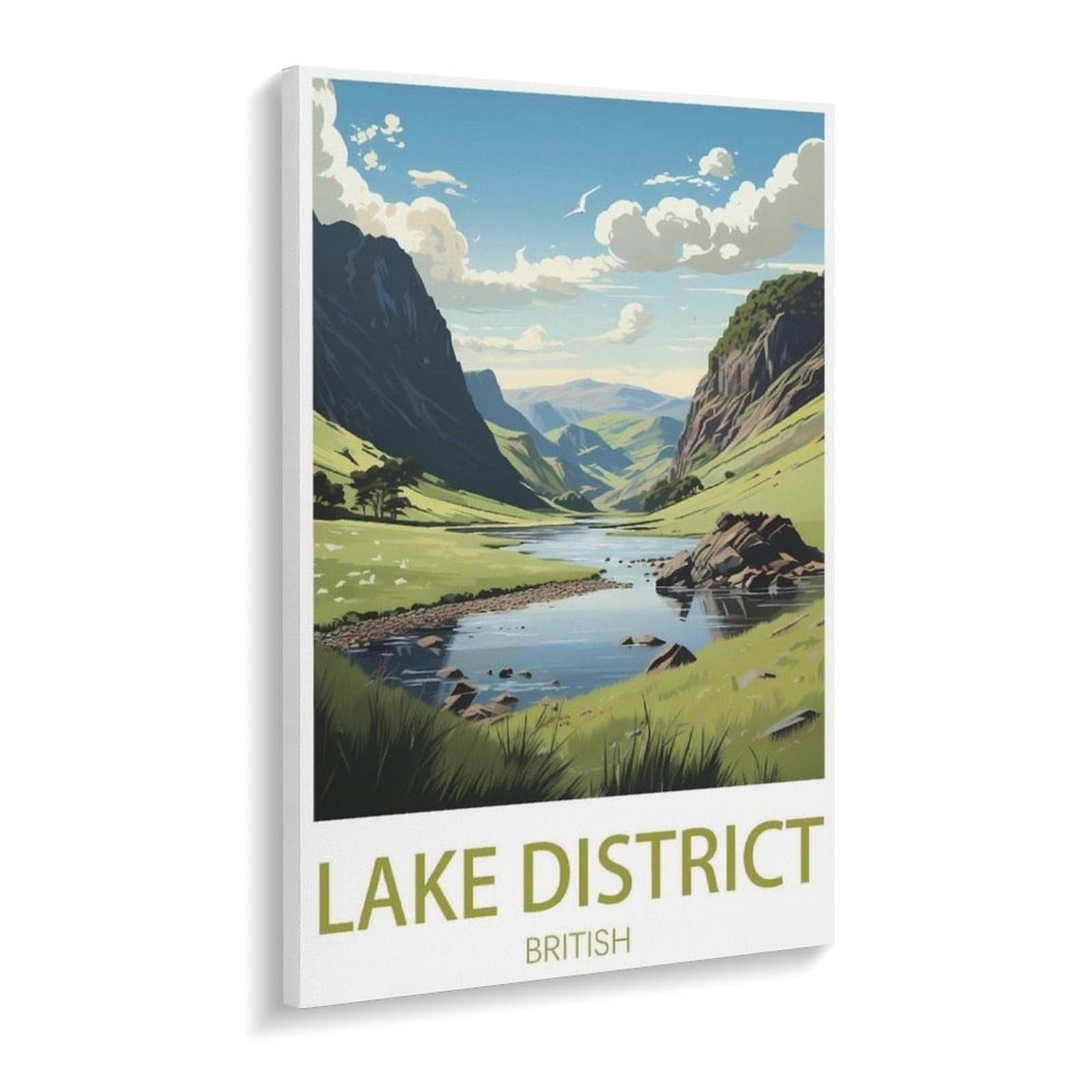 Beayodkp Women's A13 Paint By Numbers For Adult Girls，Lake District British，Painting By Number For Adults Diy Digital Painting For Beginners Wall Decor Drawing Gift(30X40cm-W48