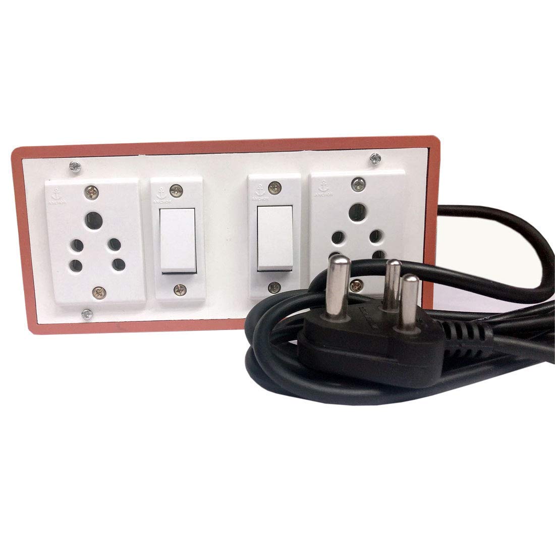 Siddhi PINS N Plugs 2+2 Extension Board Multi Outlet Electrical Switch Board with 2 Anchor Sockets (5A) and 4 m Long Wire Power Strip-picture-38