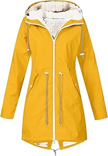 Genérico Abrigo largo de cuero Abrigo de invierno medio largo forro polar para mujer, chaqueta con capucha de color sólido Campera