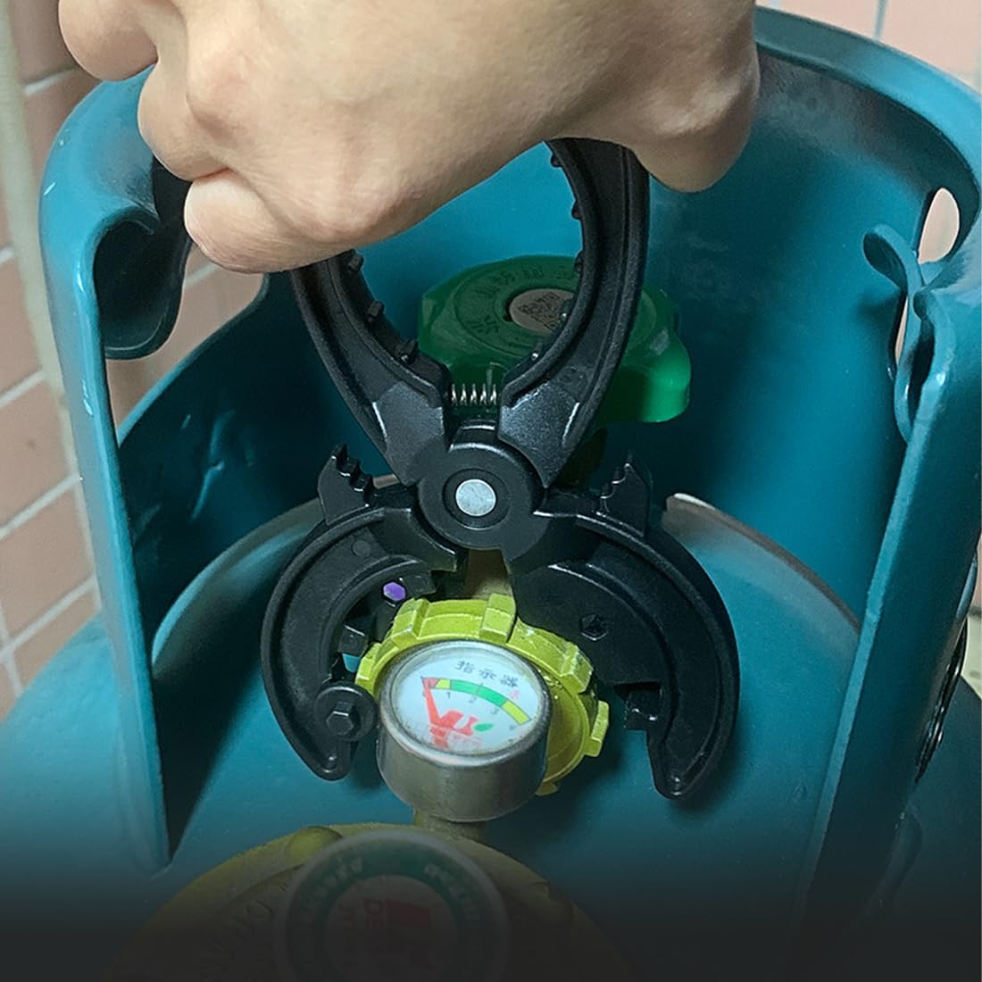 1 PCS Llave de Gas para regulador de Gas y Reductor de presión de 5 y 11 kg, práctica para bombona de Gas en Caravana, Caravana, Parrilla de Gas, radiador o radiador de Gas