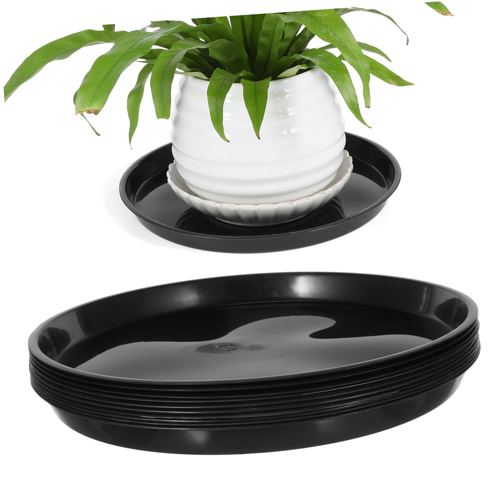 10piezas Platillos para Plantas Bandejas De Drenaje para Macetas Bandejas Redondas para Agua y Contenedores para Plantas De Jardín