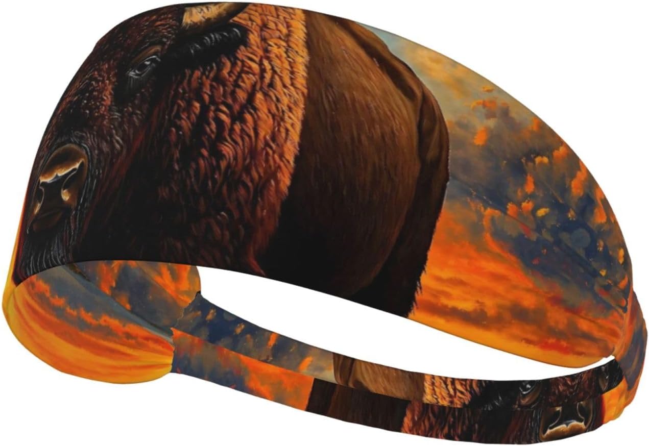 Rustic Western Cowboy Elastic Exercise Headband Fashion Versatile Hair Scarves Decor
