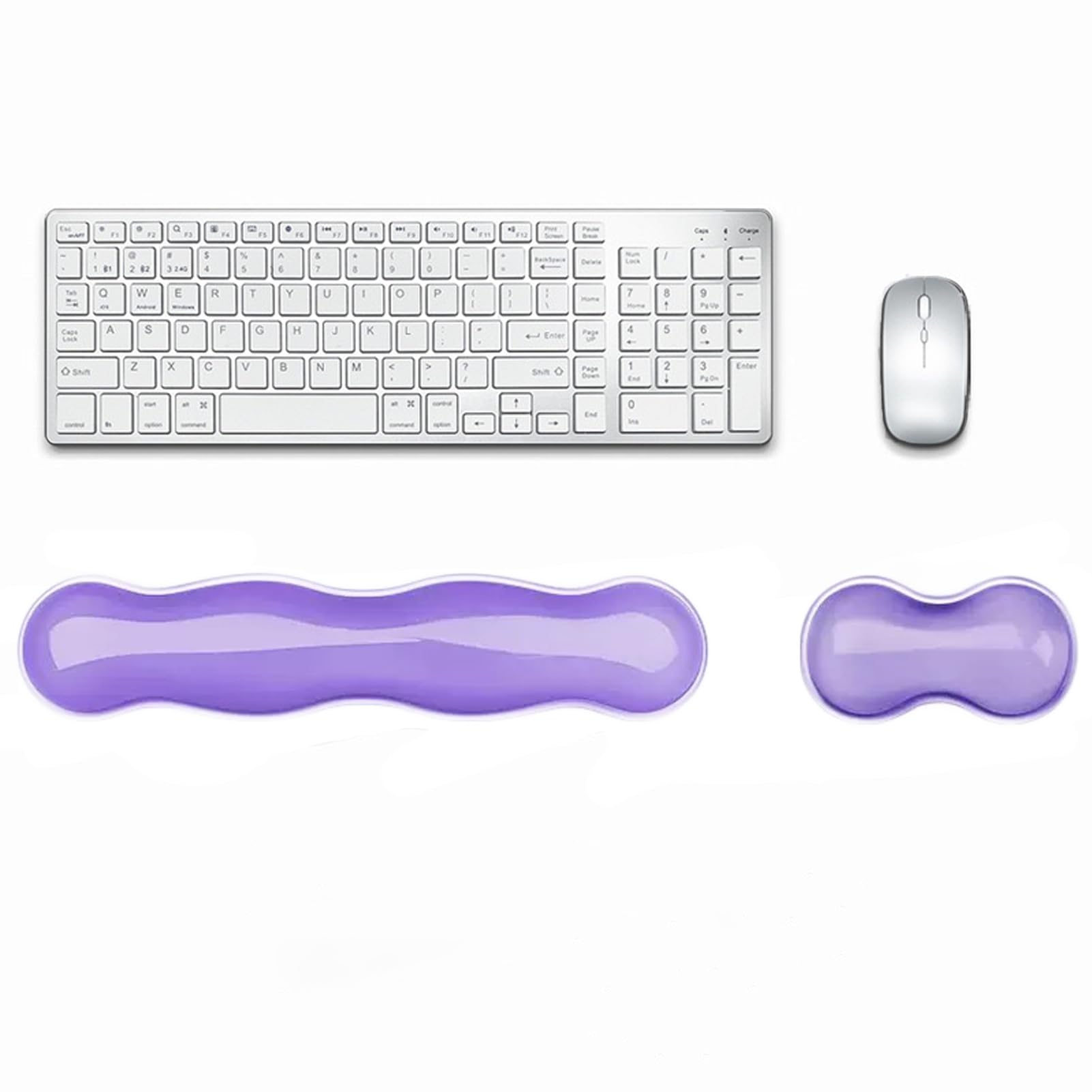 Wrist Rest for Keyboard and Mouse Ergonomic Gel Keyboard Wrist Rest for Effortless Typing Pain Relief Cool Silicone