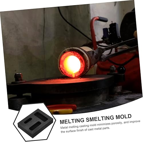 Miniatura 9 de EXCEART 3 Graphite Tank Metal Melting Mold Lead Melting Mold Metal Casting Molds Ingot Molds Graphite Ingot Mold Small Casting Sand Mold Refining