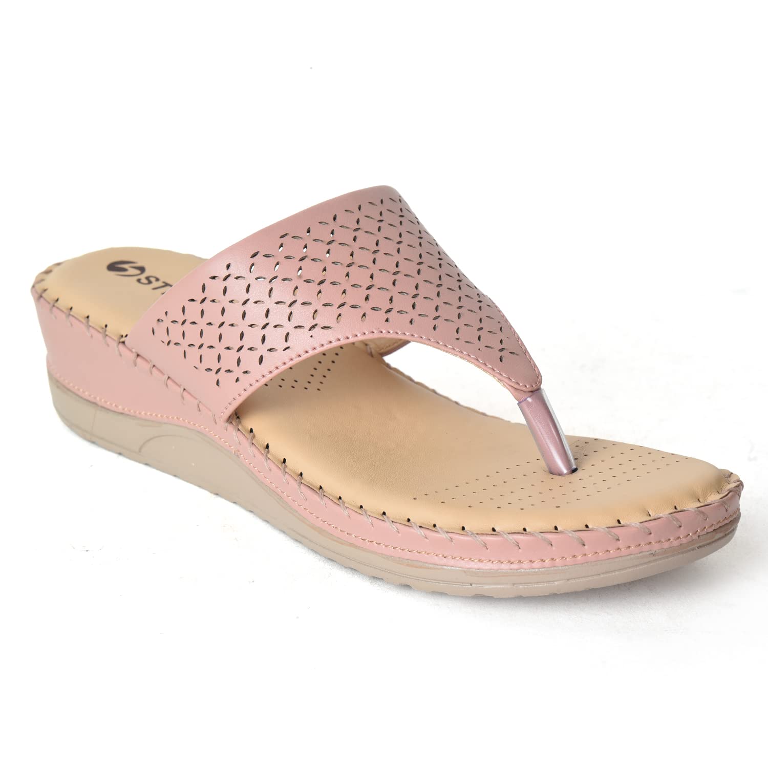 STICY Stylish Soft Comfortable Wedges Heel (PEACH, numeric_4) (B0C69HDP6Q) Amazon Price History, Amazon Price Tracker