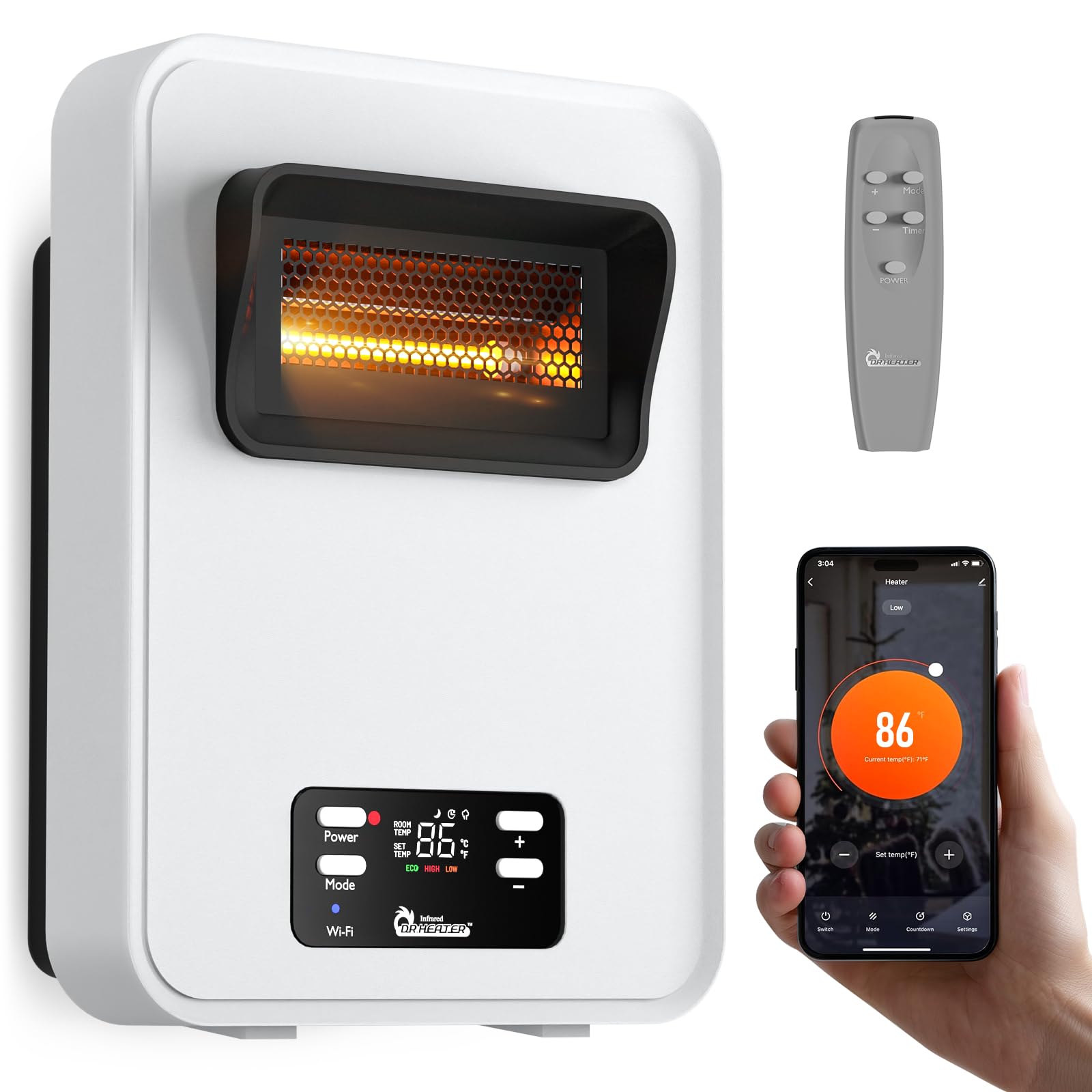 Amazon.com: Dr. Infrared Heater Ecoheat Wall Hung or Wall Mounted