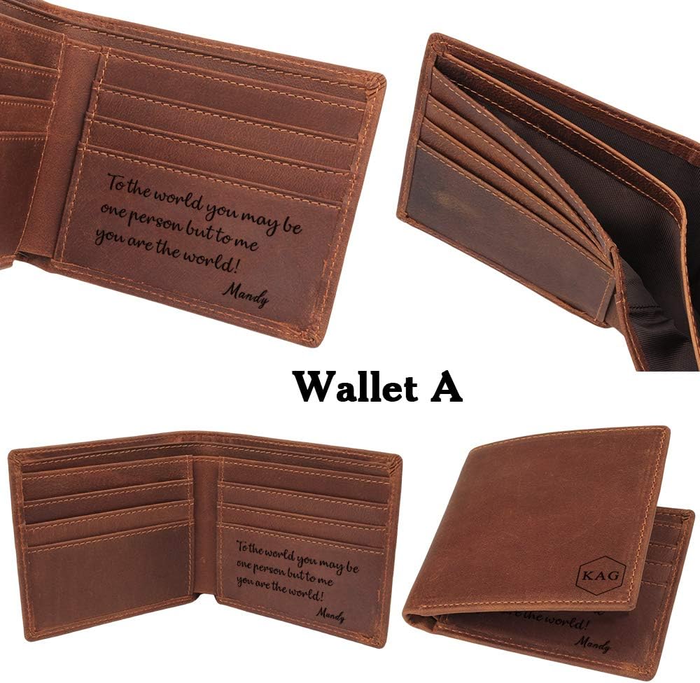 awofer Mens Wallet - Leather Wallets, The Perfect Mens Gift for Dad Son Husband Boyfriend, Anniversary Birthday Father's Day Gifts