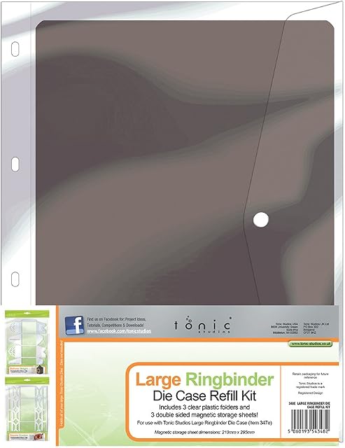 Tonic Studios Large Ringbinder Die Case Refill Set, Grey