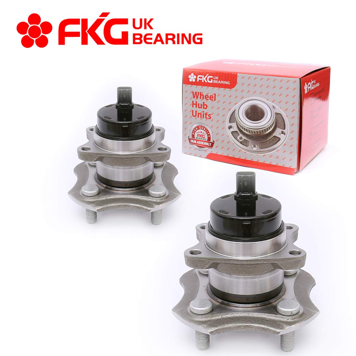 FKG512209 Rear Wheel Bearing Hub Assembly For 2004-2006 Scion XA, 2004-2006 Scion XB, 2000-2005 Toyota Echo, 4Lugs Set of 2