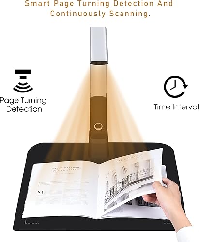 Miniatura 2 de Escáner de cámaras de documentos, 10MP CMOS, presentador visual tamaño máximo A3, tecnología OCR, con luz LED y micrófono, herramientas fáciles de