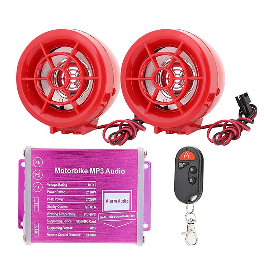 Motorcycle Sound Radio Speaker Remote Control MP3 Player Anti-Theft Audio Motorbike Waterproof with Display Support FM/TF/USB,A…-picture-10
