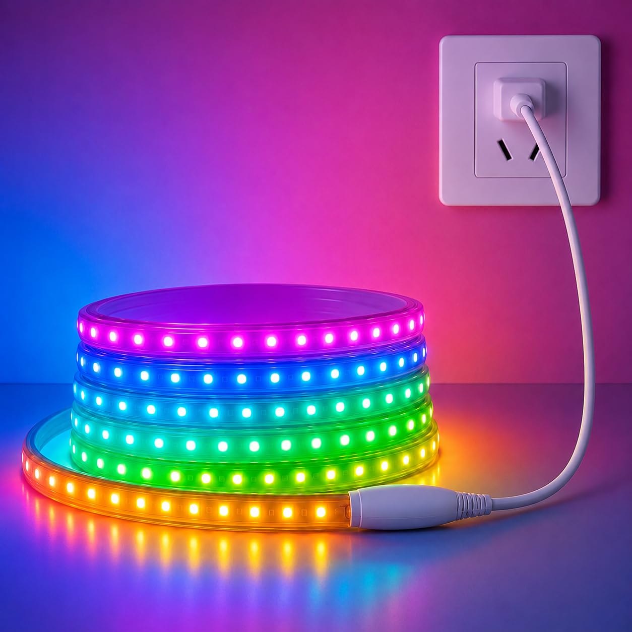 V.E.S.P.A SMD LED Strip Lights Waterproof Lighting for Home Wall Decor & Interior Decoration | Perfect for Diwali Lighting | | Wedding | Events | Strip Lights | (Multi, 5 Meter)-image-13