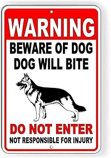 Warn Beware of Dog Will Bite Do Not Enter