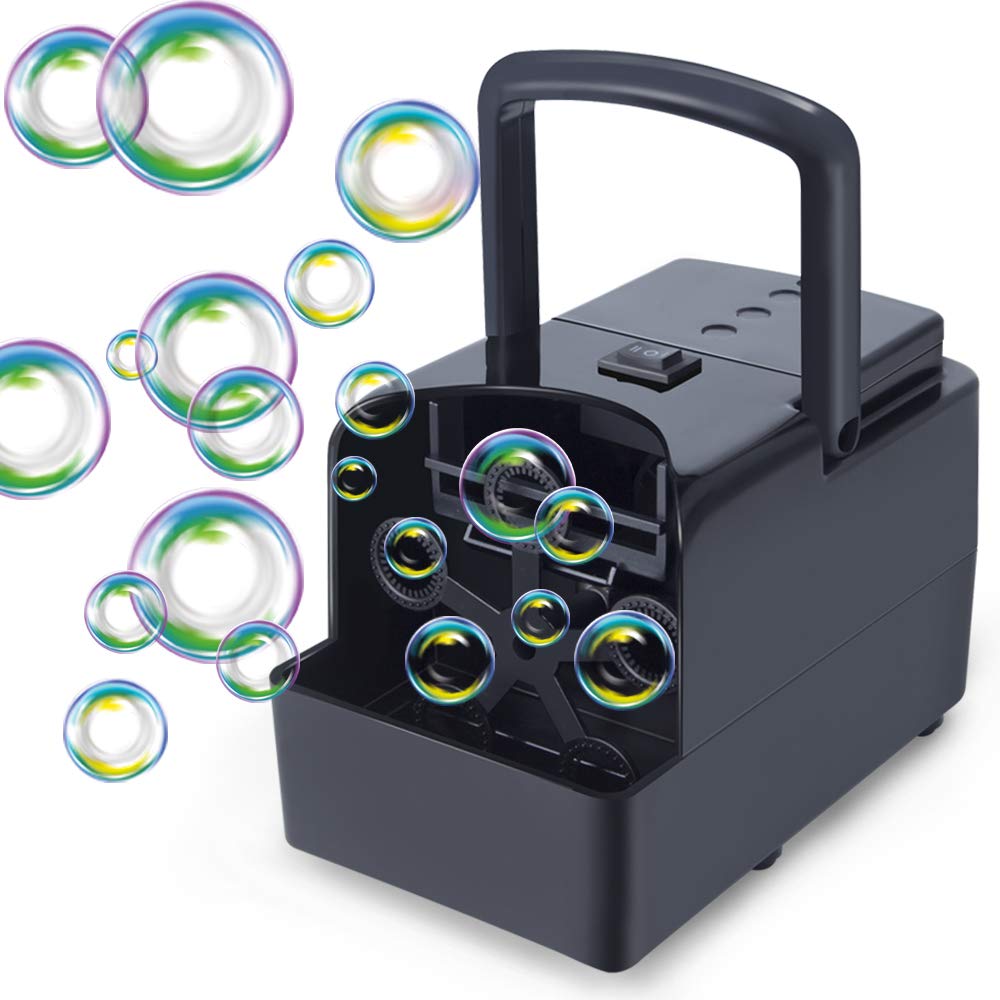 PANACARE Tragbare Automatischer Seifenblasenmaschine, Professional Bubble Machine 3000+ Blasen pro Min, Elektrisches Seifenblasenpielzeug für Kinder/Hochzeit/Geburtstag/Party