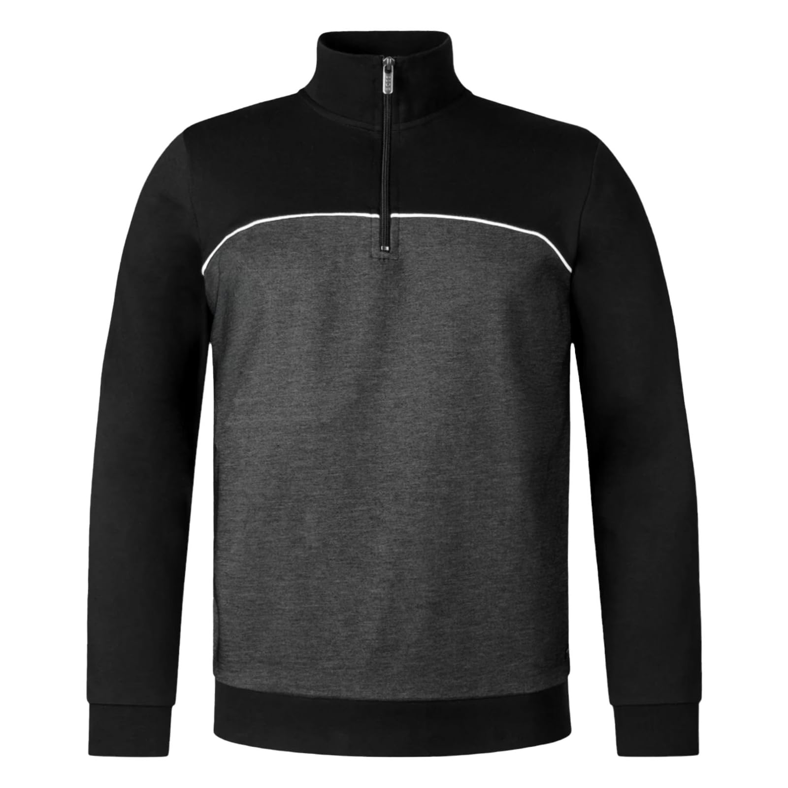 BOSS Mens Quarter Zip Fleece Top Black L