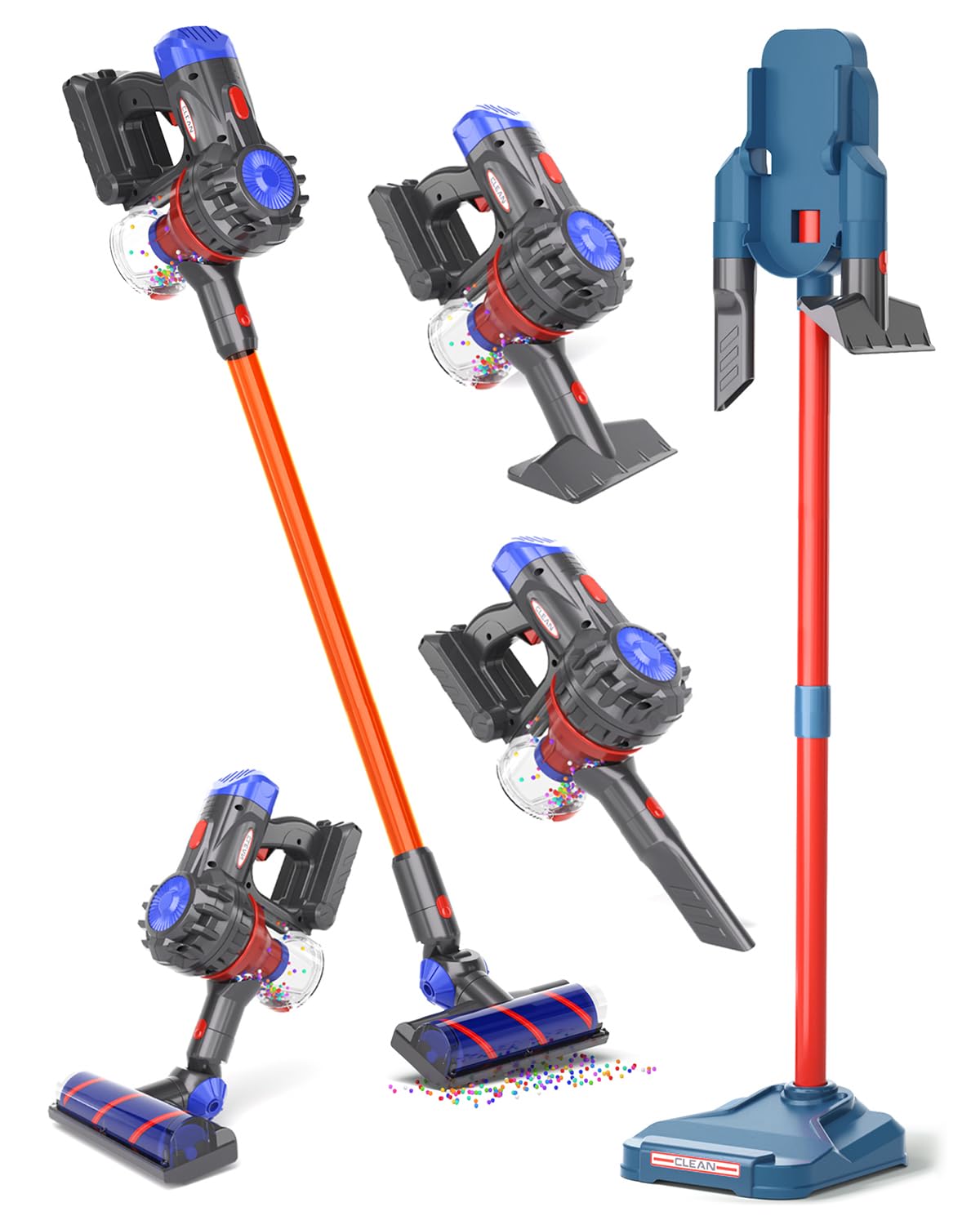 ZFSZSY Kids Vacuum That Really Works, Toddler Vacuum Toy That Works, Play Working Kids with Real Suction Pretend Cleaning Toys Cleaner Set for Toddlers