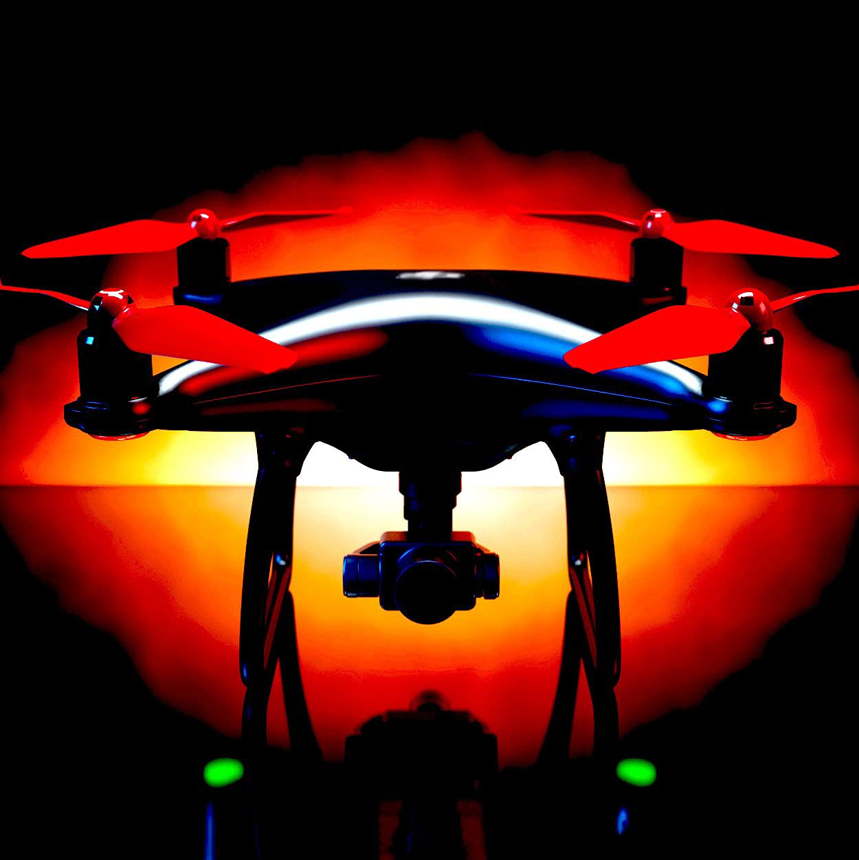 Master Airscrew Stealth Propellers for DJI Phantom 4 - Red, 4 pcs