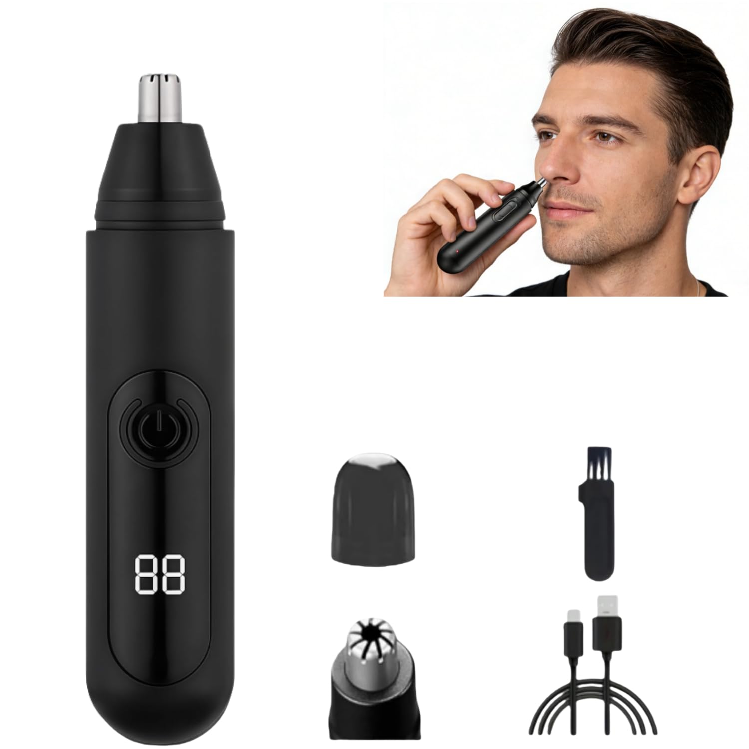 Nasenhaartrimmer Herren Mr. Bold Pro-Nasenhaartrimmer Mit Hautschonendem Design Für Präzise
