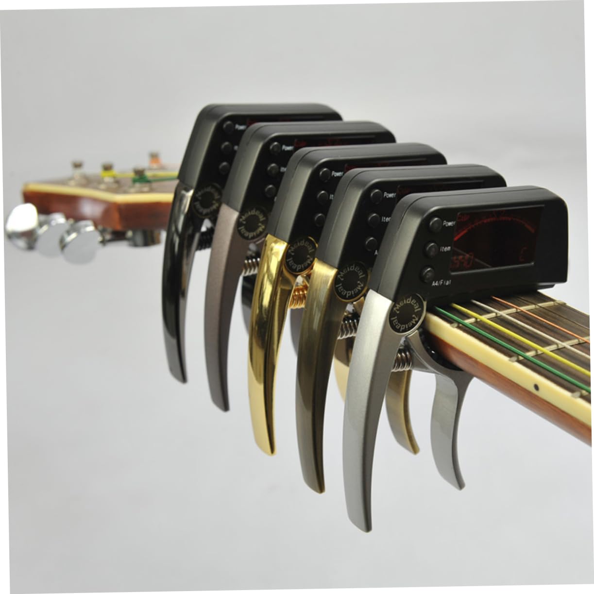 Abaodam 3pezzi Accordatore Elettronico Con Capo Per Chitarra Acustica e Basso Display Lcd Strumento Di Tuning Per Chitarra Ukulele e Banjo